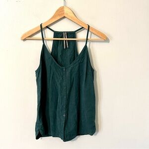 Anthropologie Forest Green Racerback Lyocell Tank